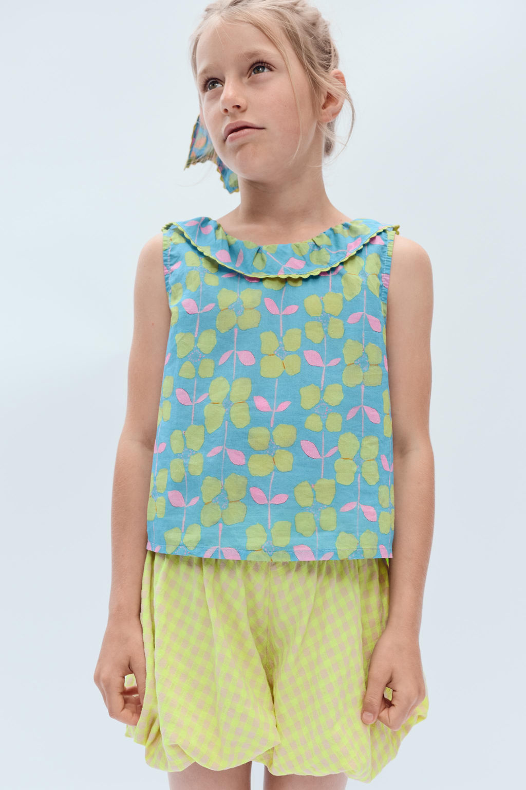 2-14 A?OS/ SHORT BOMBACHO CUADRO VICHY LIMITED EDITION / Amarillo - Zara фото 3