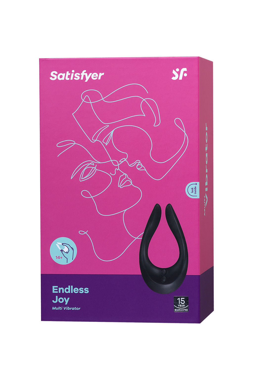 Многофункциональный стимулятор для пар Satisfyer Endless Joy, силикон, чёрный, 13,5 см.