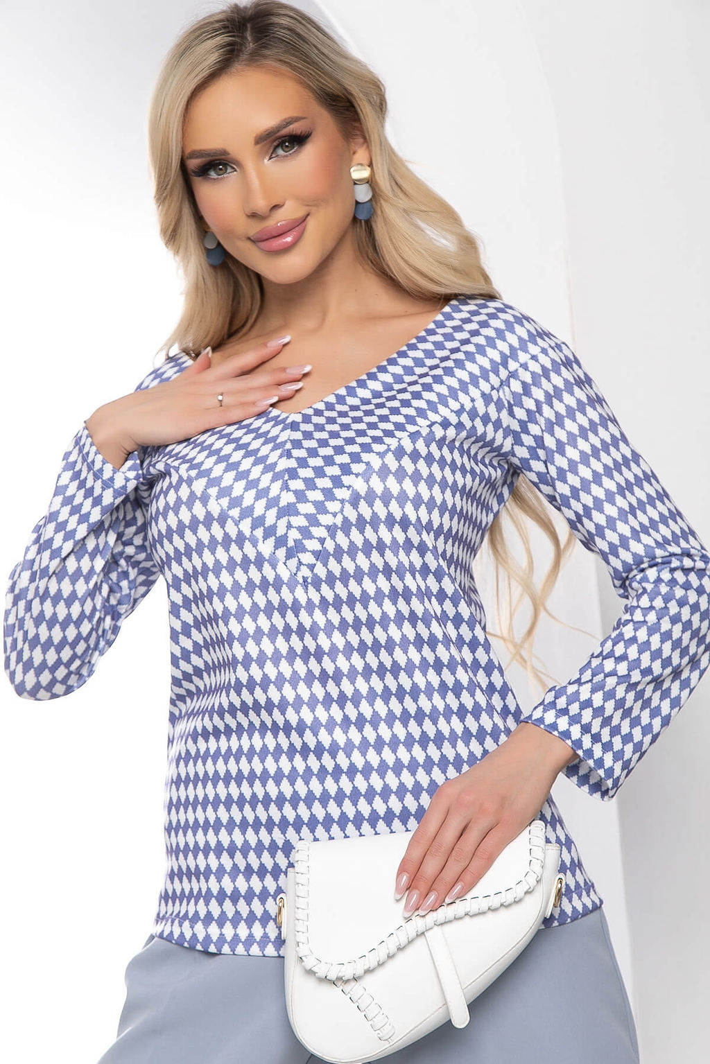 Джемпер Адель (блю энд вайт) Б8065 - Lt collection фото 9