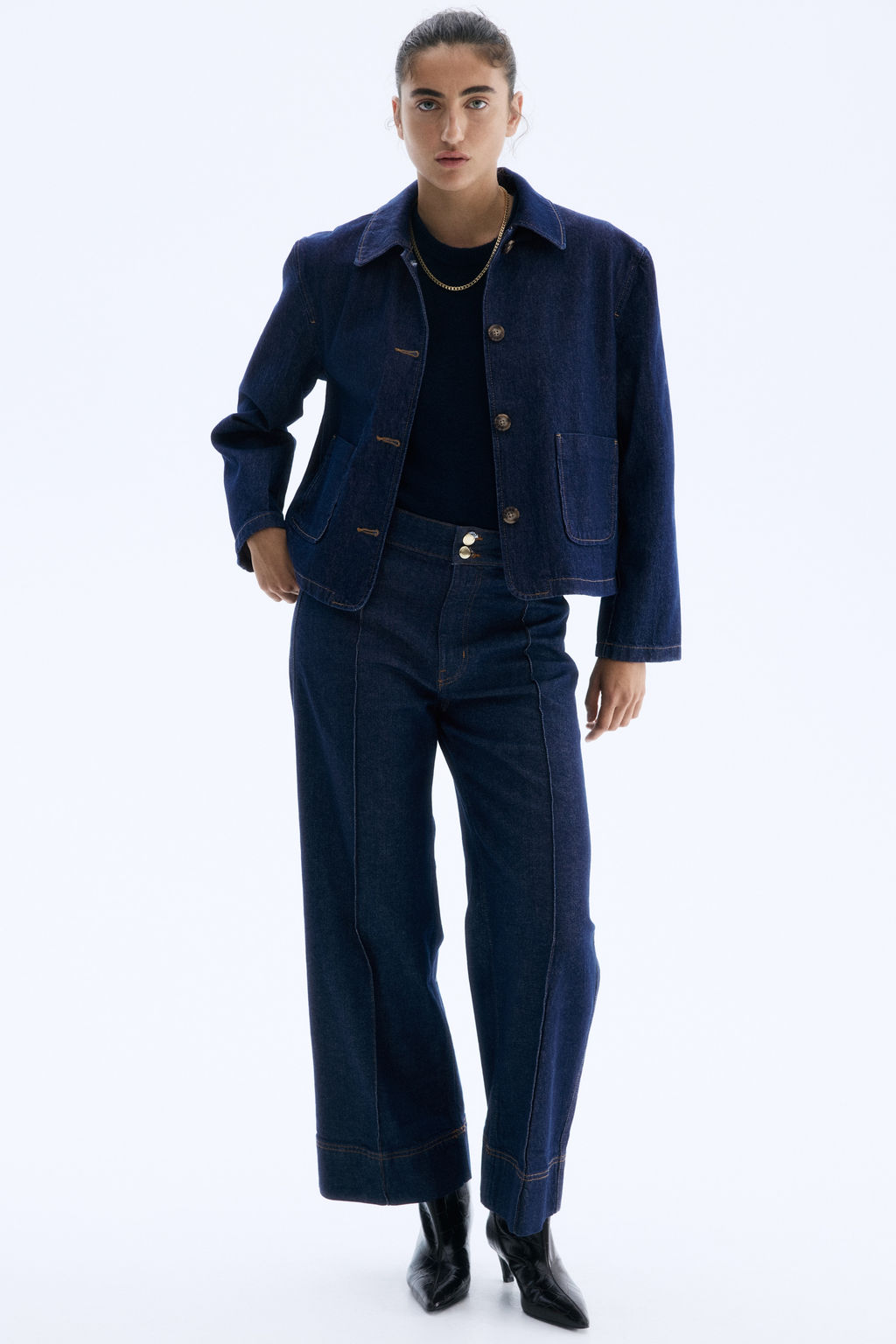Chaqueta de sarga con cuello camisero - H&m фото 3