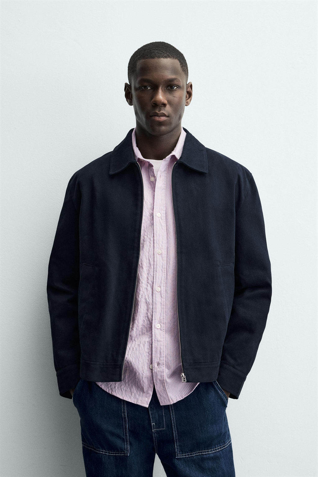 TEXTURED ZIP-UP OVERSHIRT - Zara фото 2