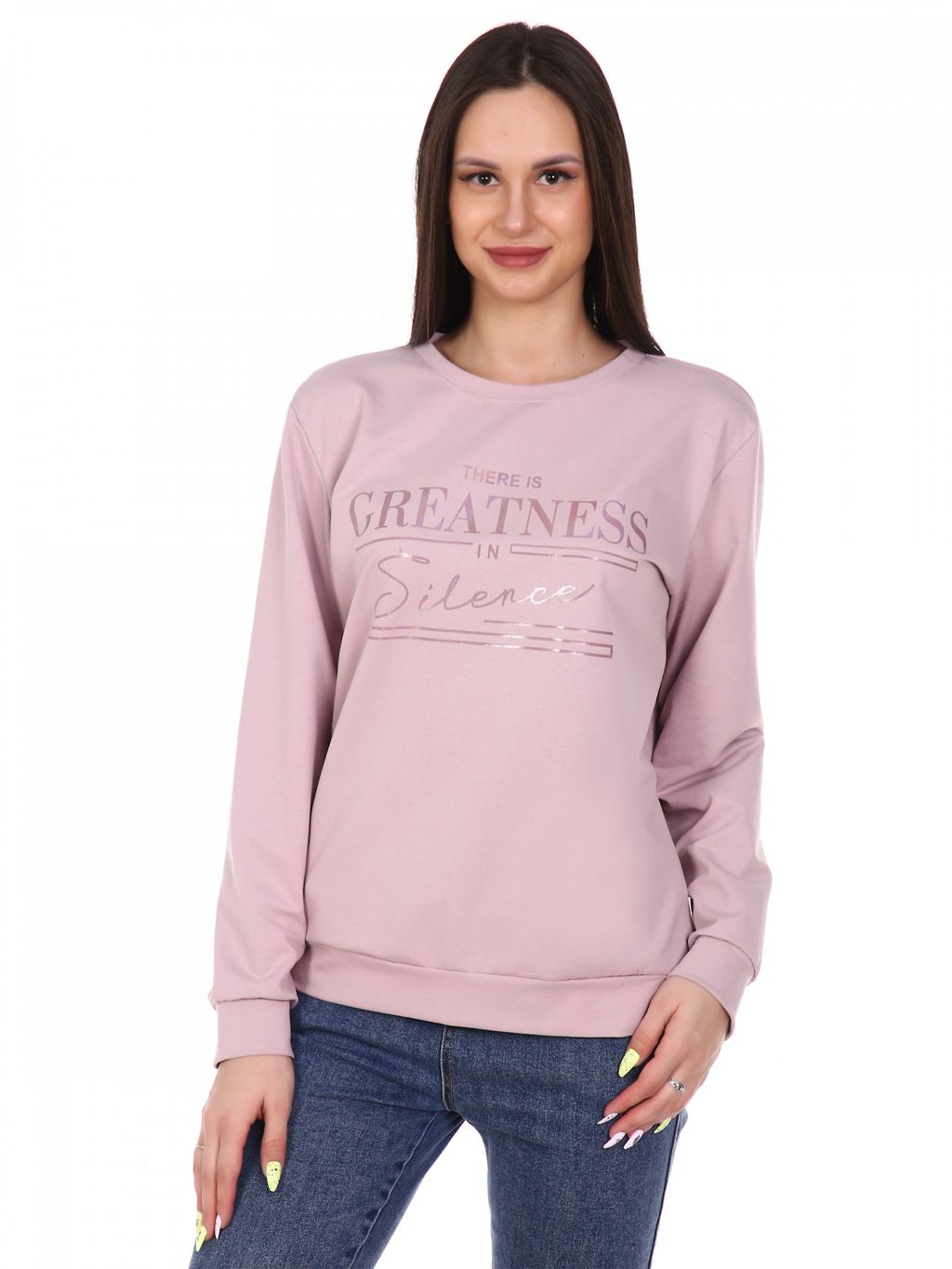 Б0776 Джемпер женский футер-лайкра оливковый - АстраТекстиль фото 3