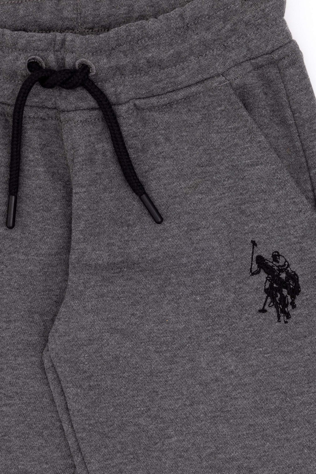 Меланжовые спортивные штаны для мальчика антрацитового цвета - U.s. polo assn фото 4