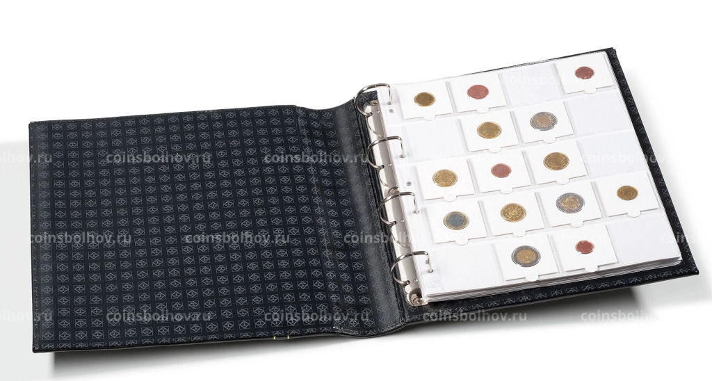 Альбом для монет с 10 листами для 200 ячеек и защитным шубером формата Grande Черный LEUCHTTURM 343349