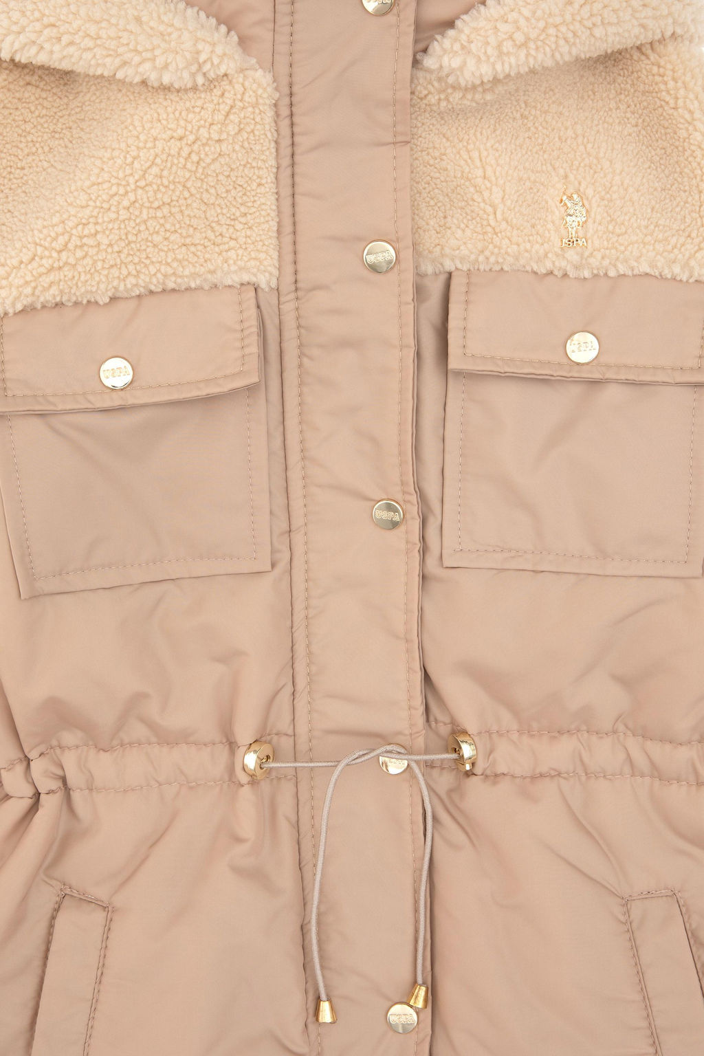 K_z _ocuk Ekru Deri Ceket - U.s. polo assn фото 3