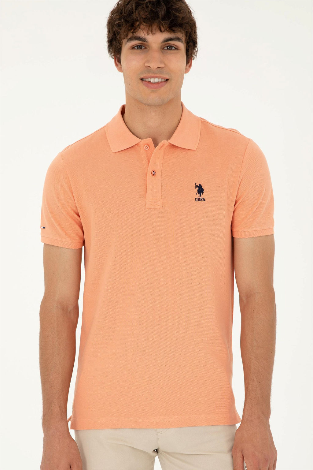 U. S. Polo Assn / Мужская базовая футболка Salmon