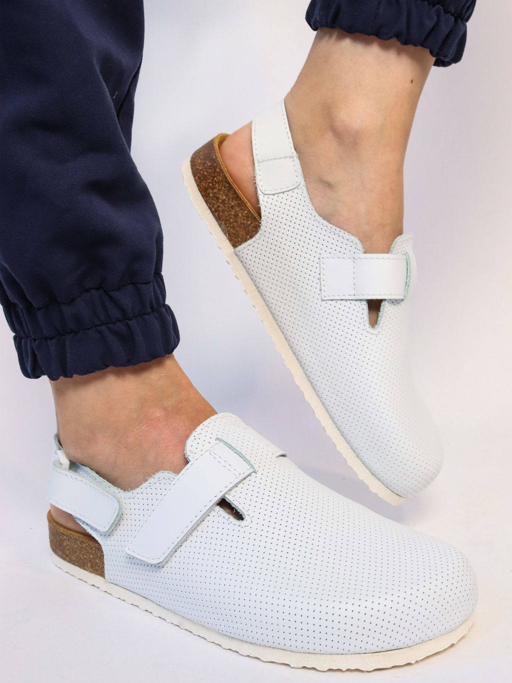 13 | Makas Женские сабо (белый перфорация) - Milka shoes&more фото 4