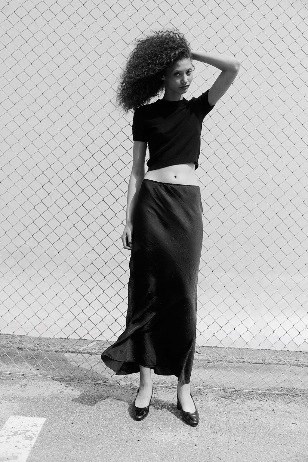 Maxifalda en saten arrugado - H&m фото 2