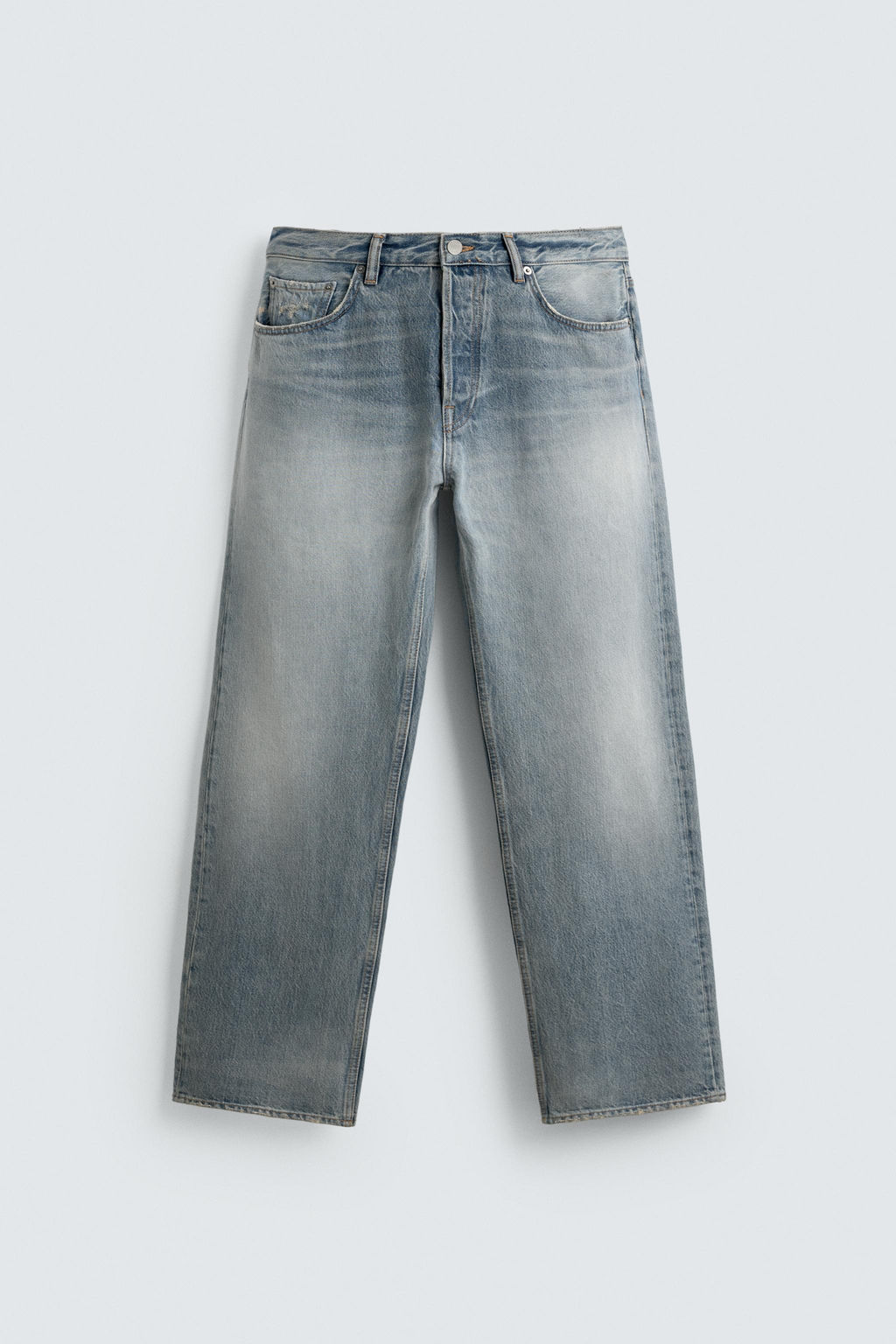 JEANS STRAIGHT FIT / Azul / Acero