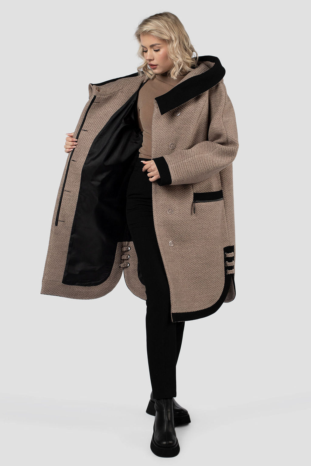 01-11955 Пальто женское демисезонное - El podio фото 3