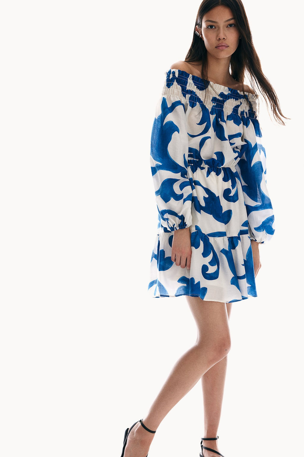 Vestido off-the-shoulder - H&m фото 2