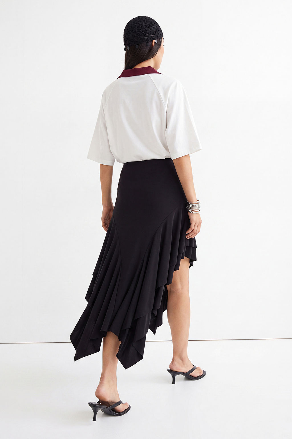 Siyah F_rf_r Detayl_ Midi _rme Sandy Etek TPRSS26ET00019 - Trendyolmilla фото 4