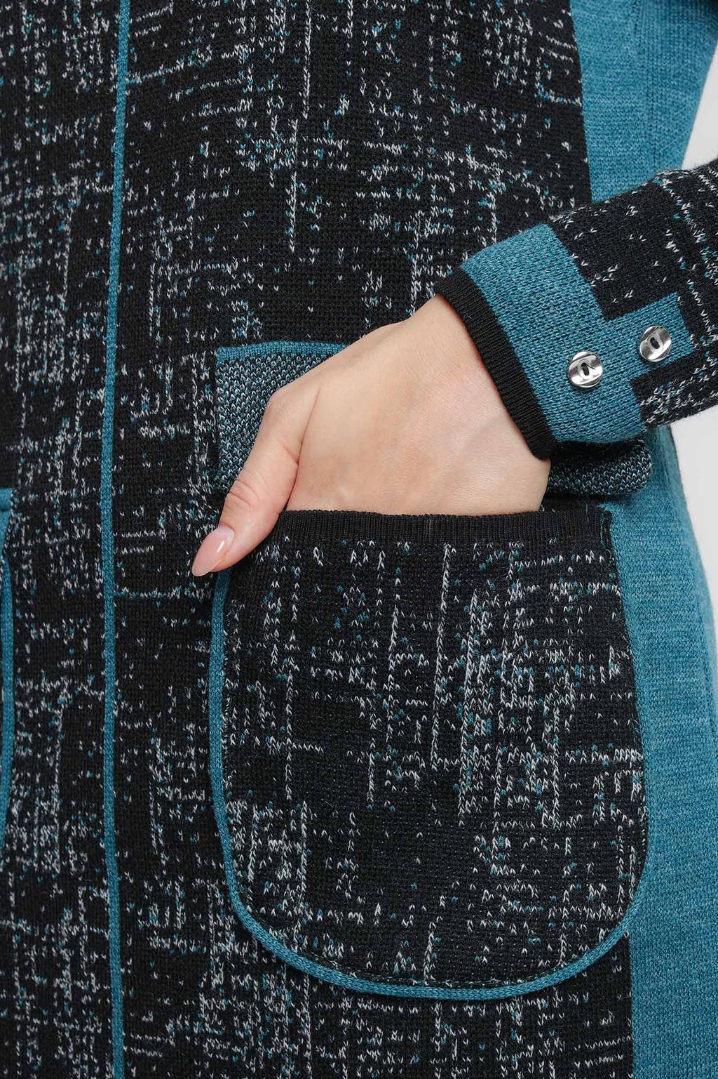 ЗЛАТА Платье С 1556/черный-гроза - Злата Стиль фото 5