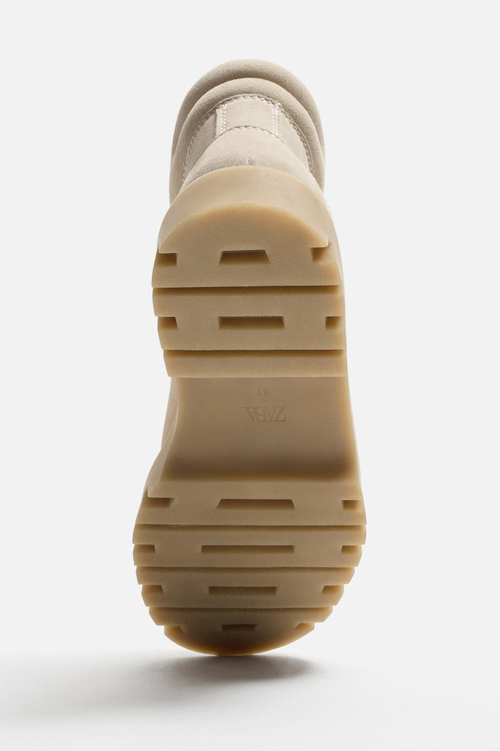 LACE-UP LEATHER BOOTS - Zara фото 9