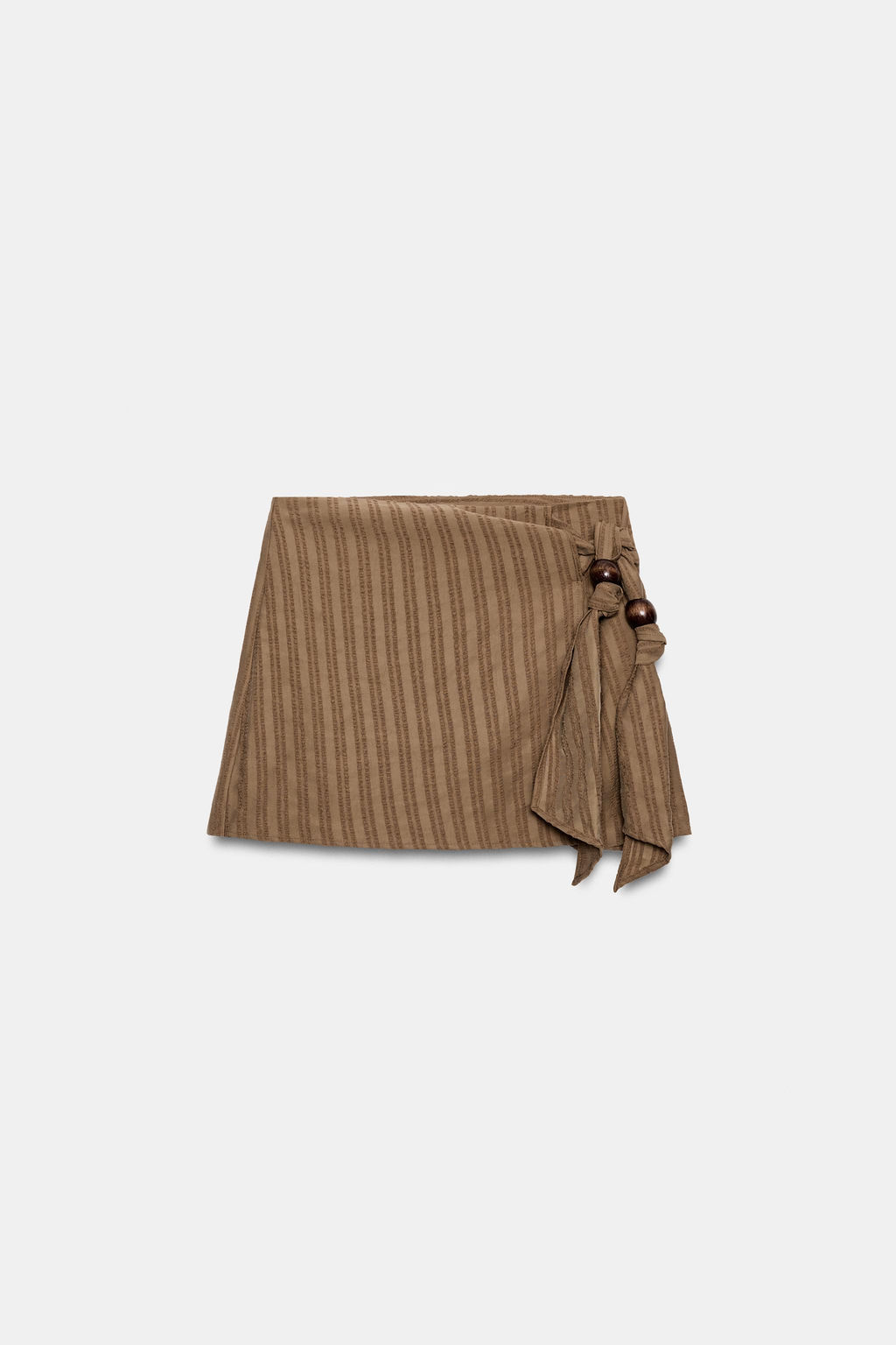 FALDA PANTAL?N NUDO ABALORIOS / Marr?n - Zara фото 6
