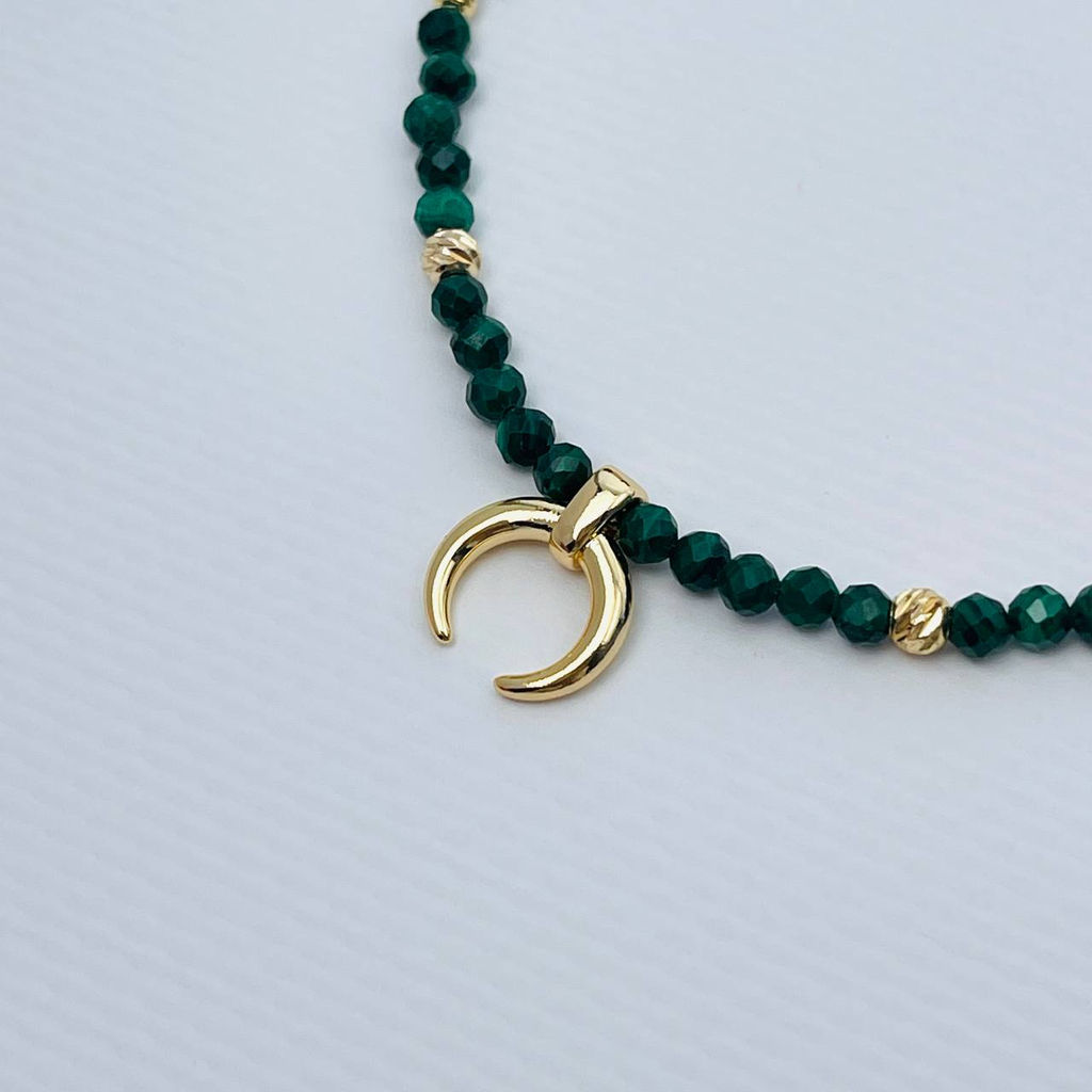 Бусы из Малахита с подвеской - Радуга самоцветов фото 2