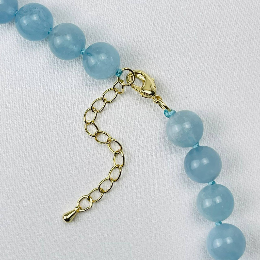 Бусы с Аквамарином 46 см +