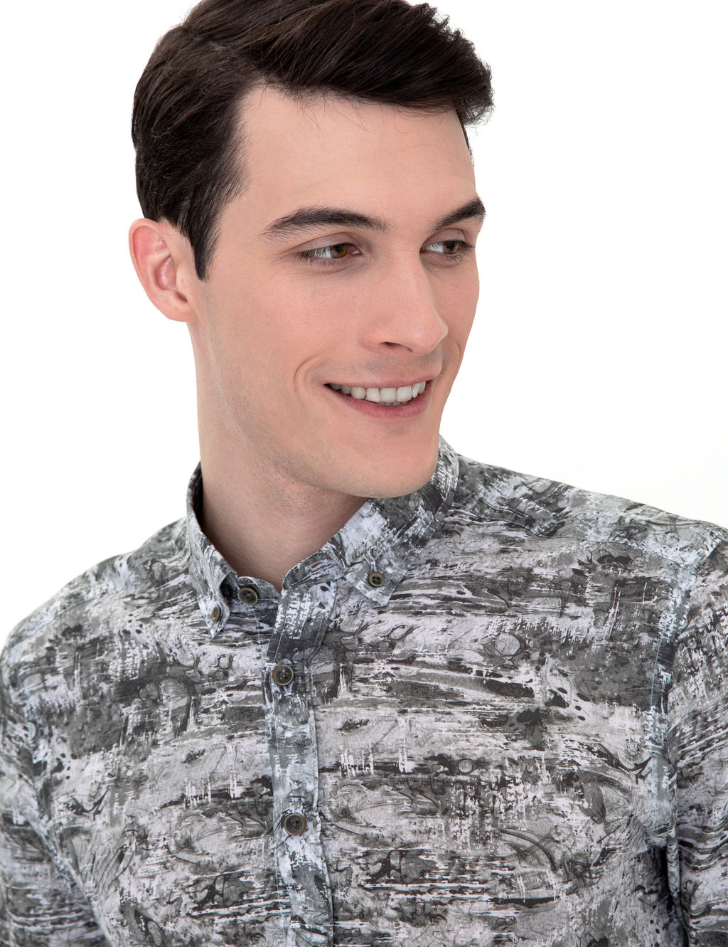 Haki Slim Fit Uzun Kollu G_mlek