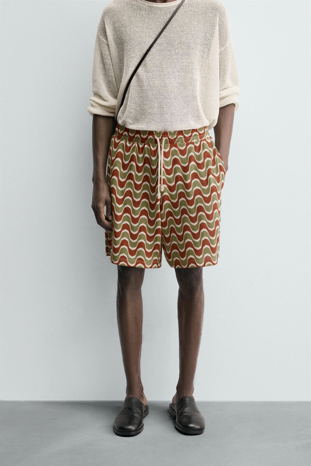 GEOMETRIC JACQUARD BERMUDA SHORTS - Zara фото 2