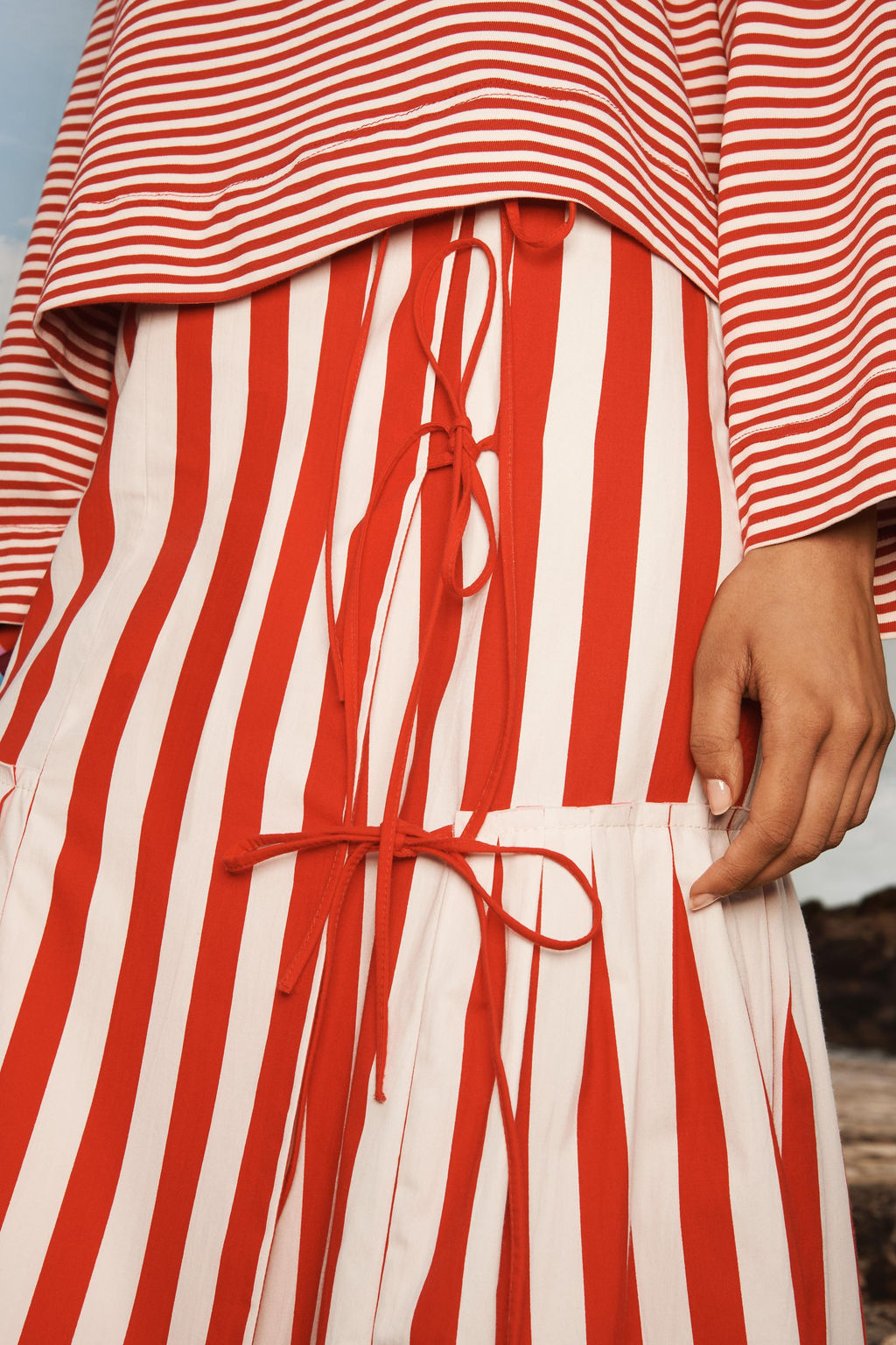 LIMITED EDITION STRIPED MIDI SKIRT - Zara фото 9