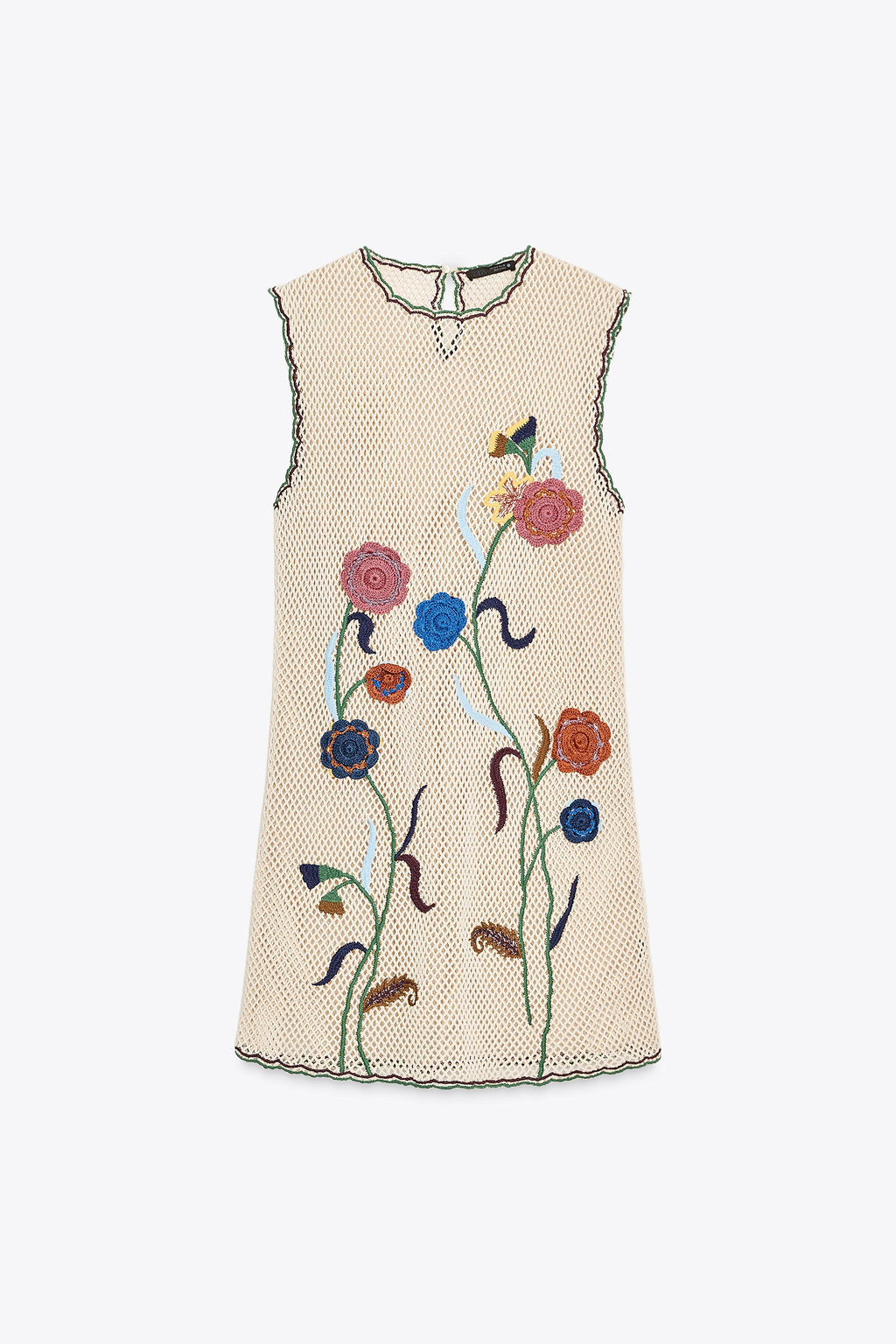 ZW COLLECTION FLORAL EMBROIDERED CROCHET DRESS - Zara фото 14