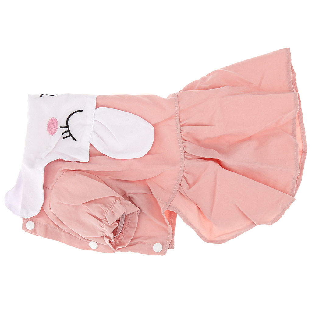 Пэт тойс (Pet toys) Одежда для собаки Платье Зайка с принтом, с вышивкой, на кнопках р-р L, длина спинки 35см/обхват груди 44см/обхват шеи 34см, цвет-розовый, 100% полиэстер (Китай) - Домашняя мода фото 7