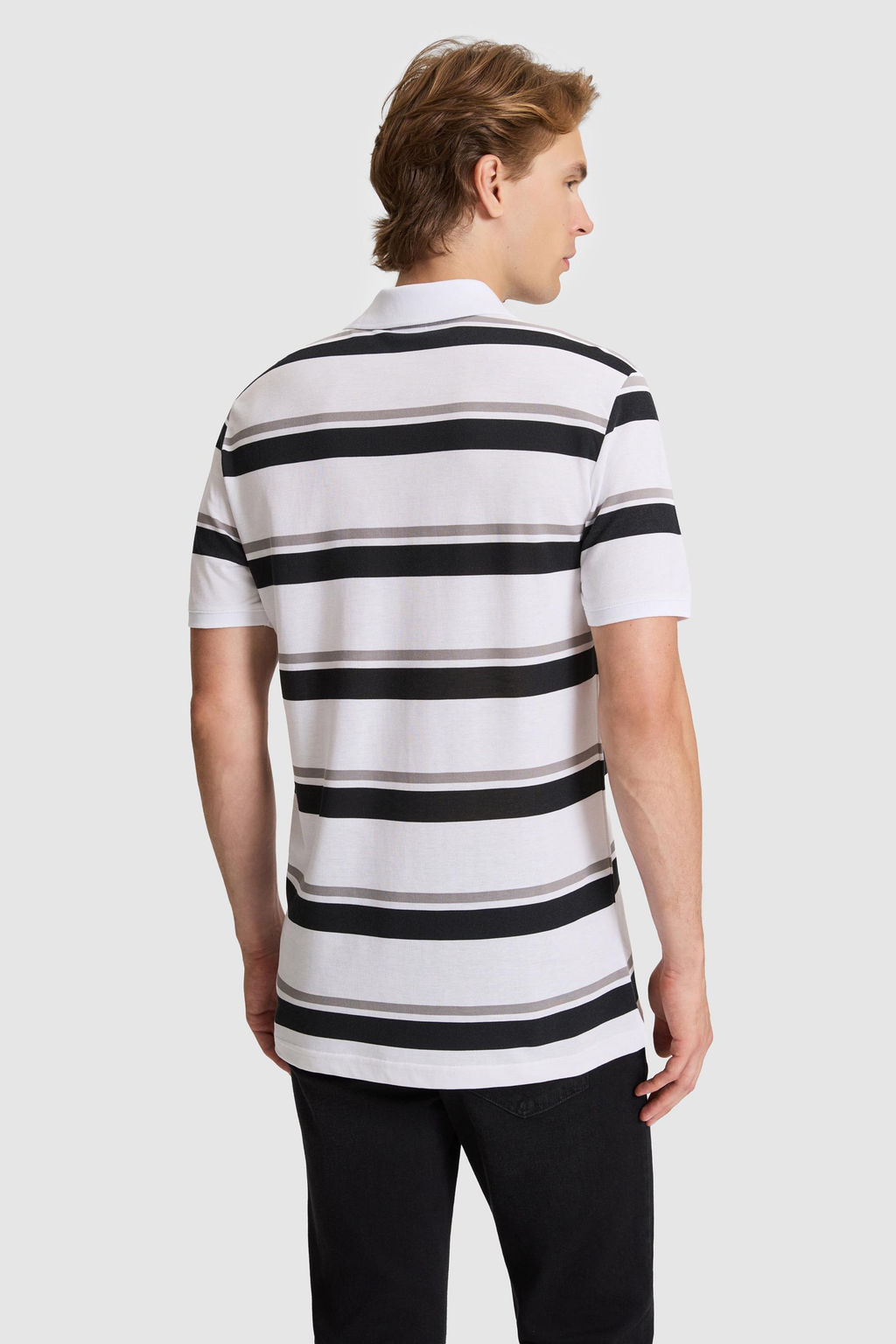 Erkek Siyah Regular Fit Polo Yaka Ti__rt