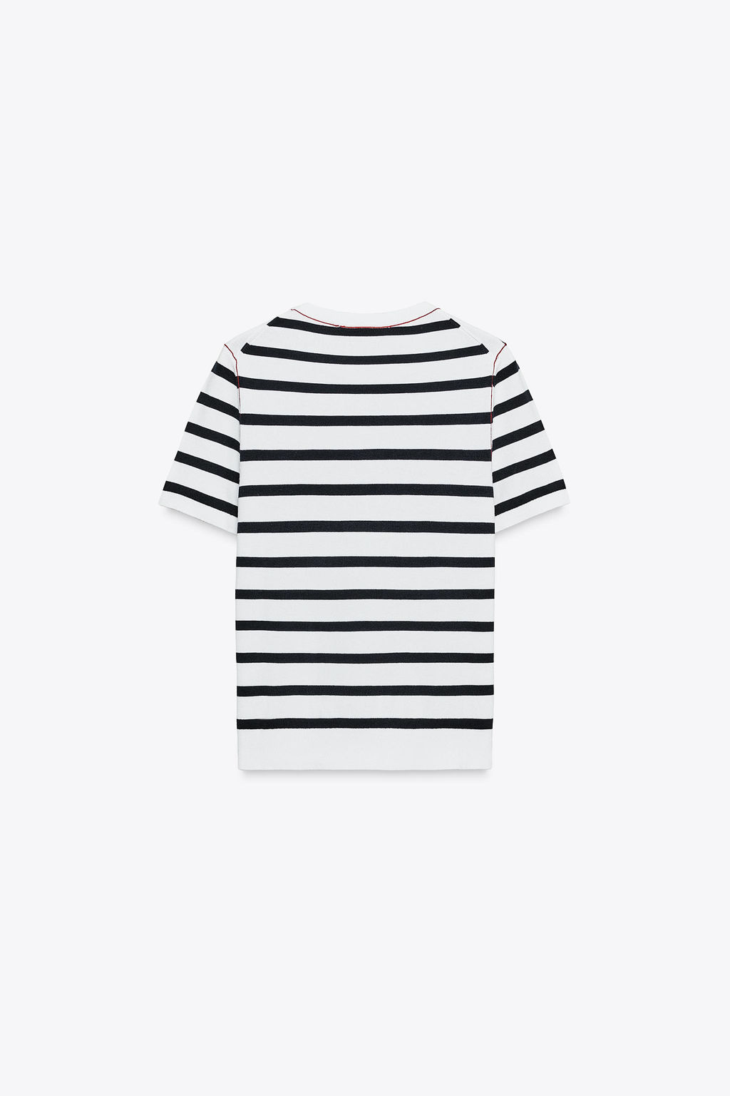 SHORT SLEEVE KNIT TOP WITH PIPED TRIMS - Zara фото 2