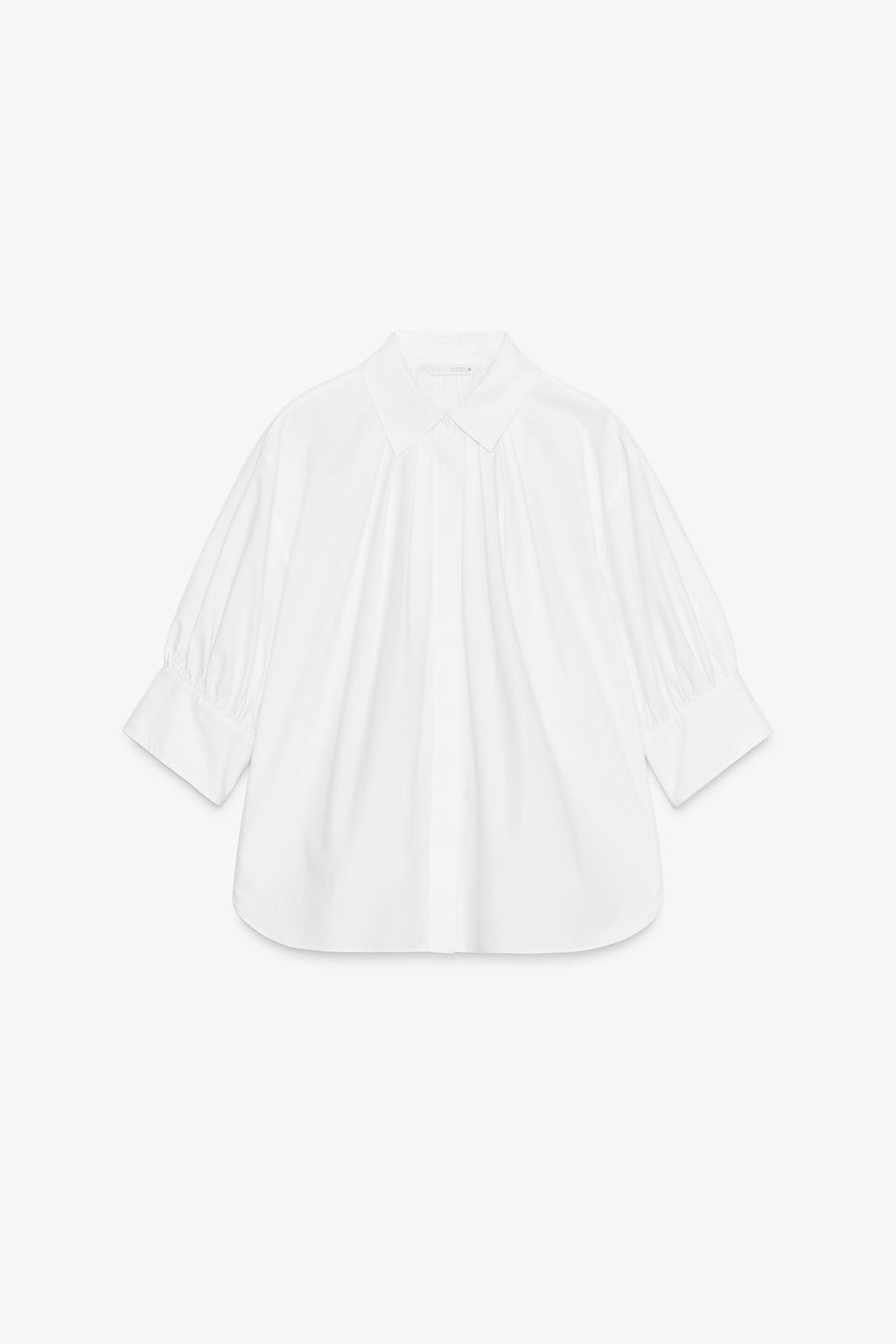 PLEATED PUFFED SLEEVE SHIRT ZW COLLECTION