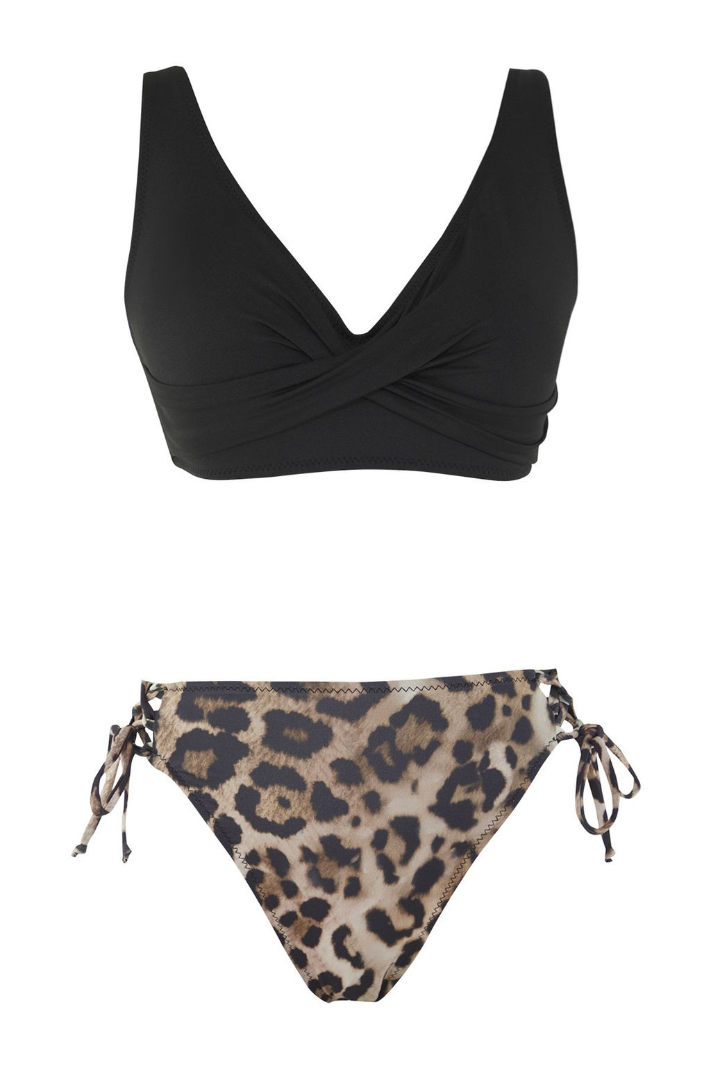 TRENDYOLMILLA Leopar Desenli Bralette Yuksek Bel Regular Bikini Tak?m? TBESS25BT00177  фото 9