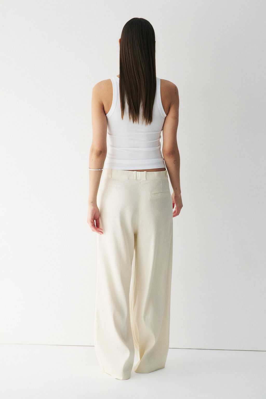 Pantal?n sastre amplio en mezcla de lino Easy Care - H&m фото 9