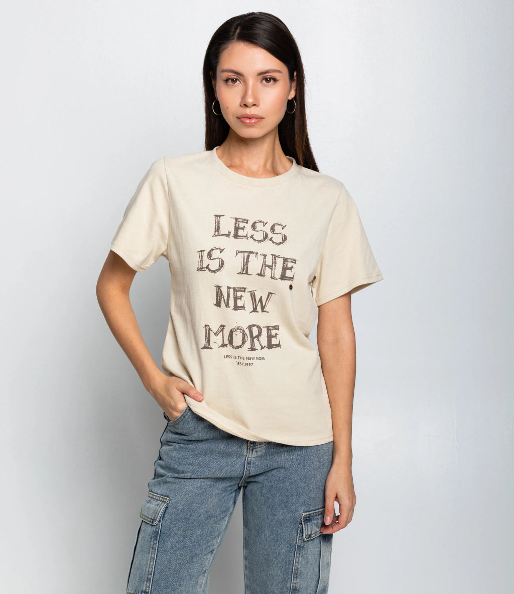 Футболка #КТ643 (1), светло-бежевый