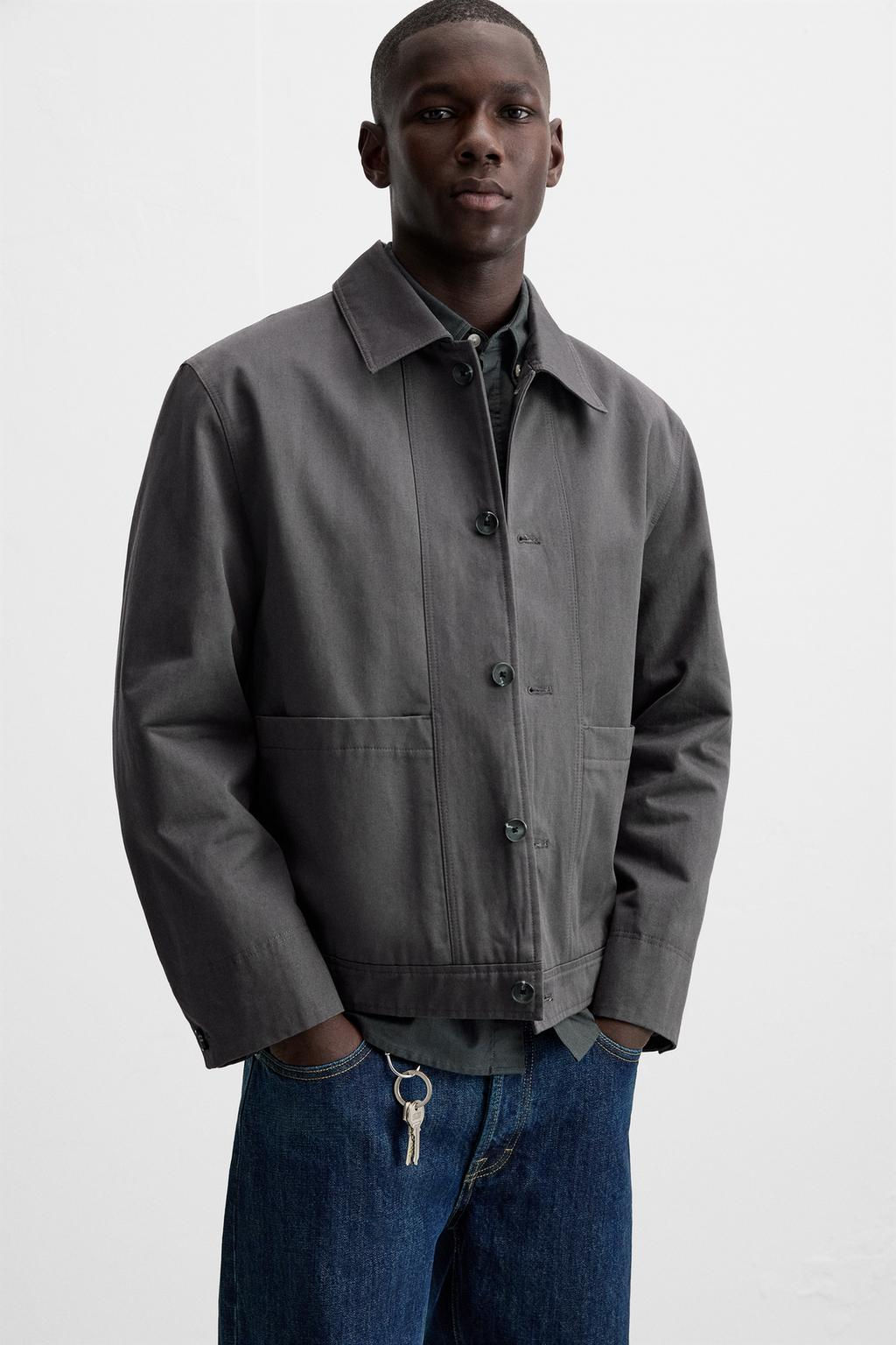 COTTON/LINEN JACKET - Zara фото 5