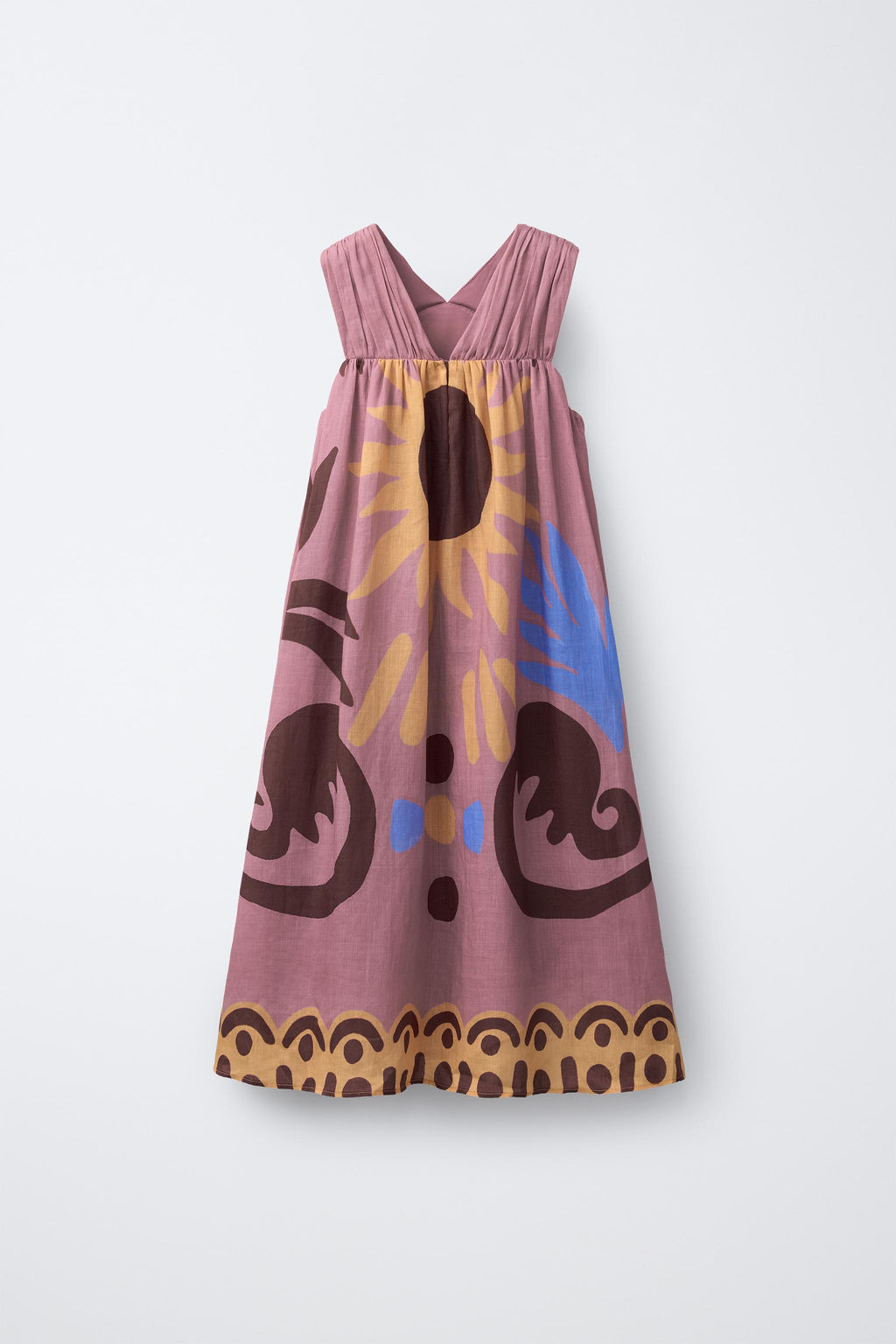 VESTIDO ESTAMPADO 100% RAMIO / Rosa - Zara фото 4