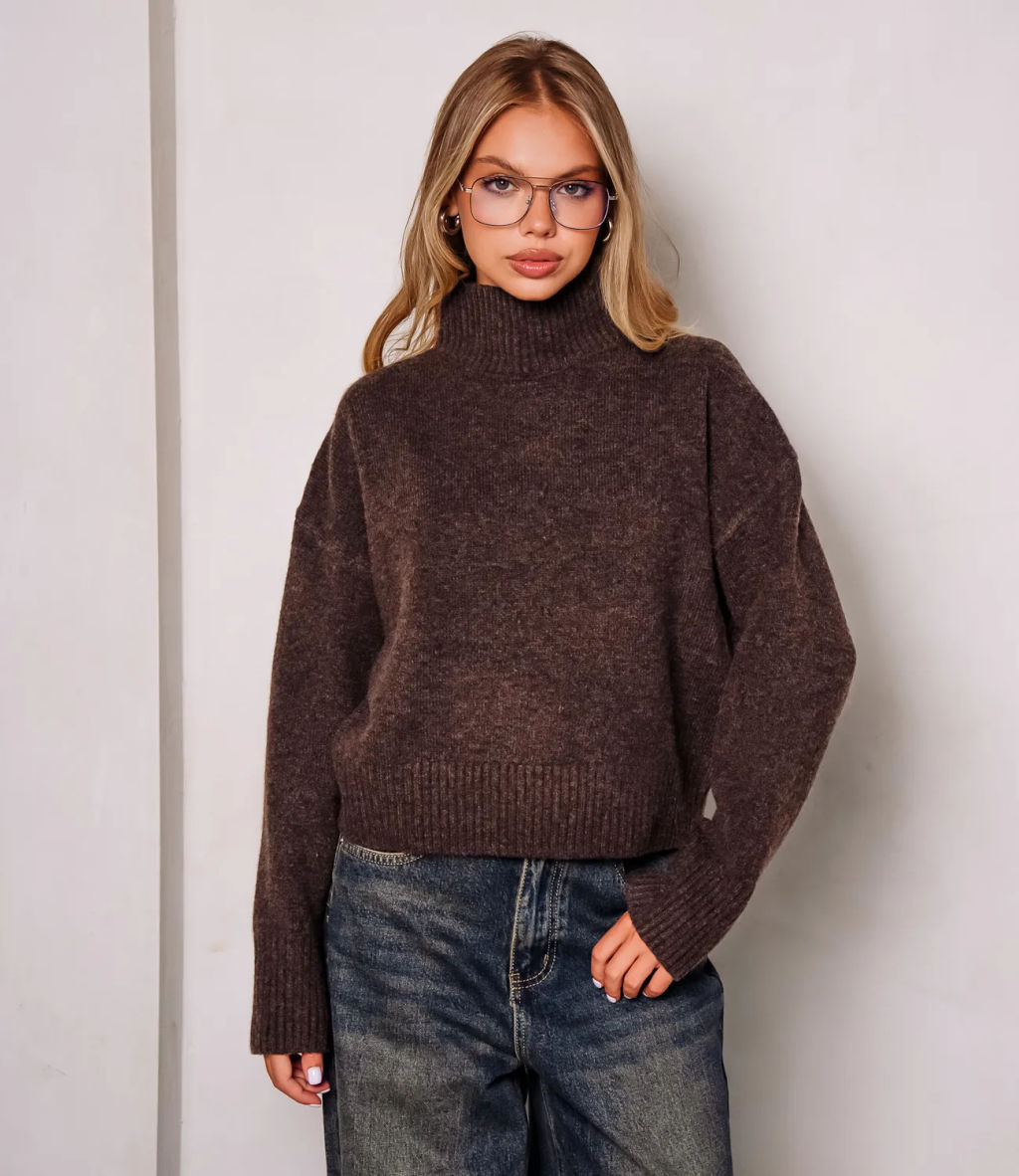 Свитер #ОКТ125001, шоколадный