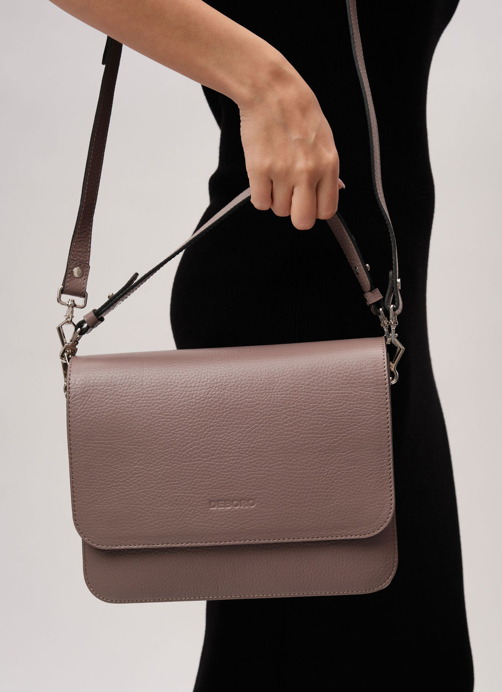 Сумка Deboro 30494 розово-серый