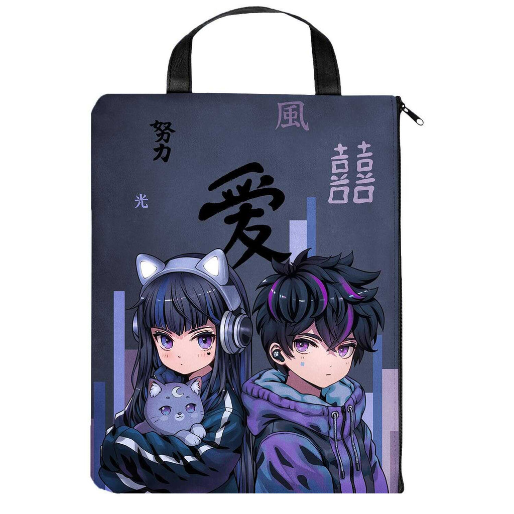 Папка для школьных тетрадей Феникс+ арт. 69312/ 24 КИБЕР АНИМЕ ( 33x25 см, 1 отделение (-я), молния, сублимационная печать)