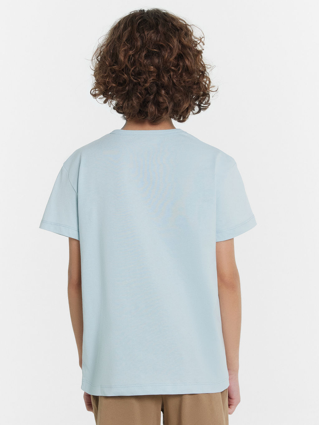 Футболка для мальчиков голубая с принтом и надписью Born free - Mark formelle фото 4