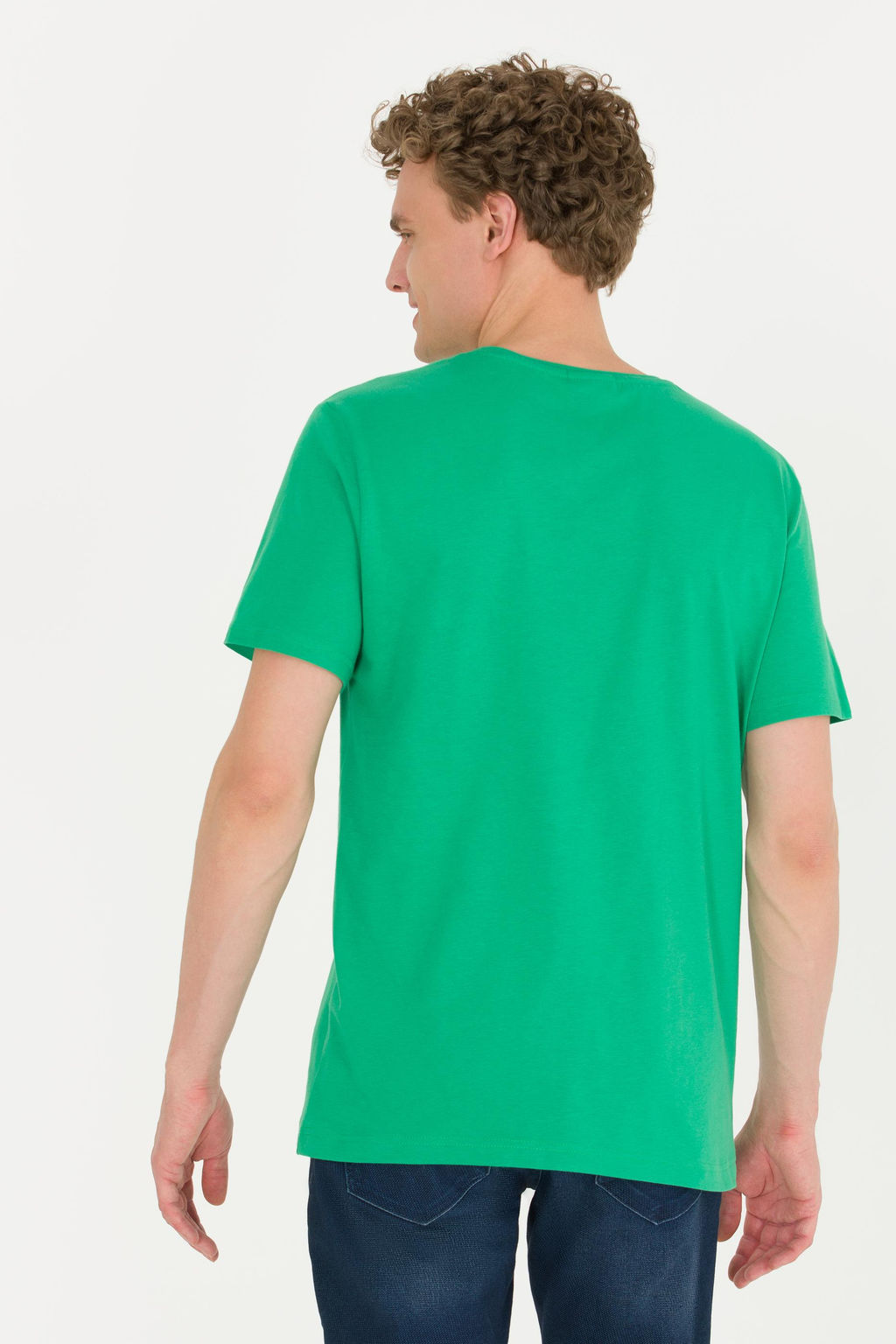 Erkek Ye_il Bisiklet Yaka Ti__rt