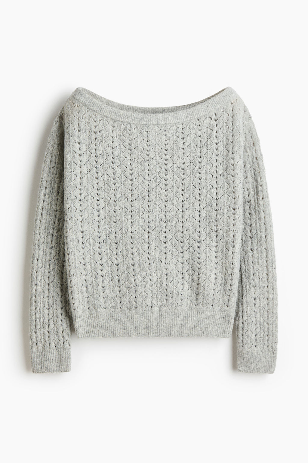 Jersey off-the-shoulder en punto pointelle - H&m фото 3
