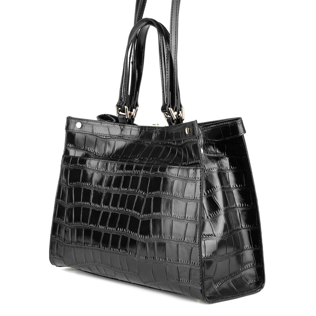 6623 black, Женская кожаная сумка, Barcelo Biagi
