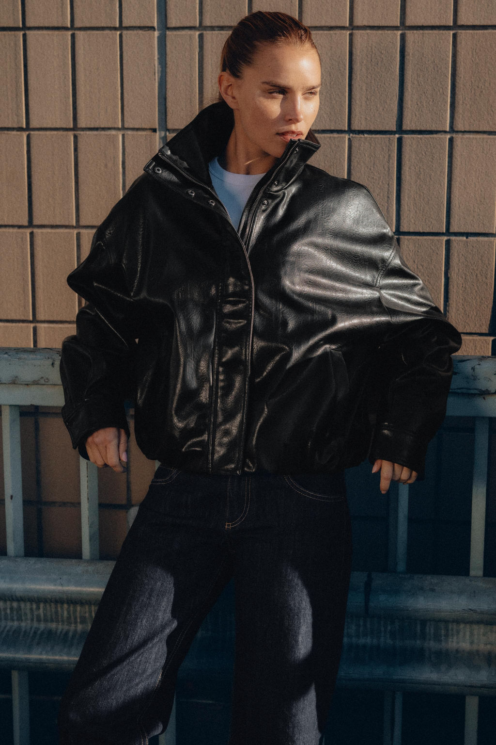 FAUX LEATHER VOLUME JACKET - Zara фото 2