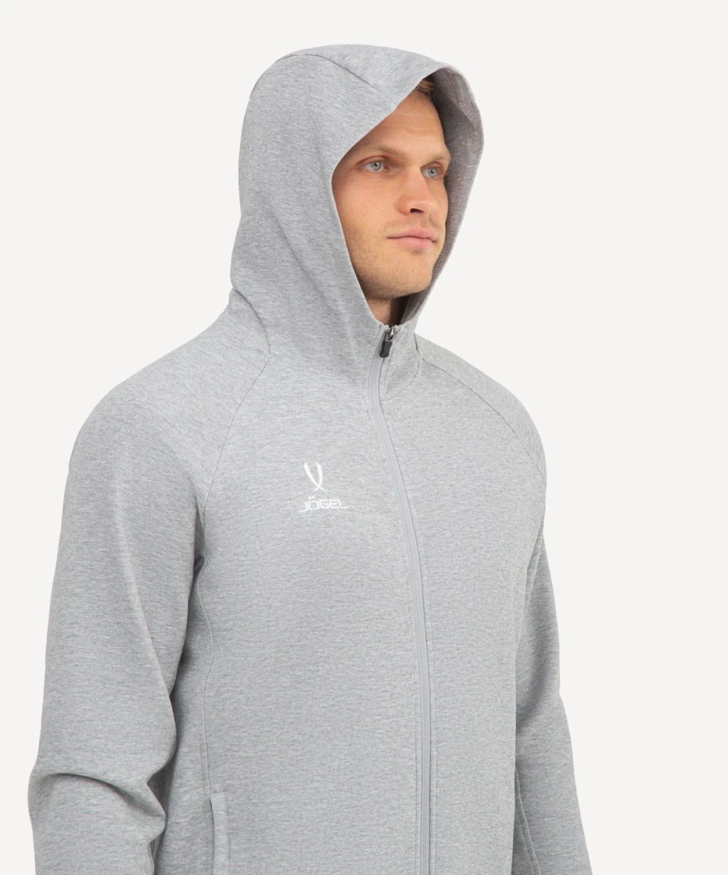 Худи на молнии JOGEL ESSENTIAL Athlete Hooded FZ Jacket, серый  фото 7
