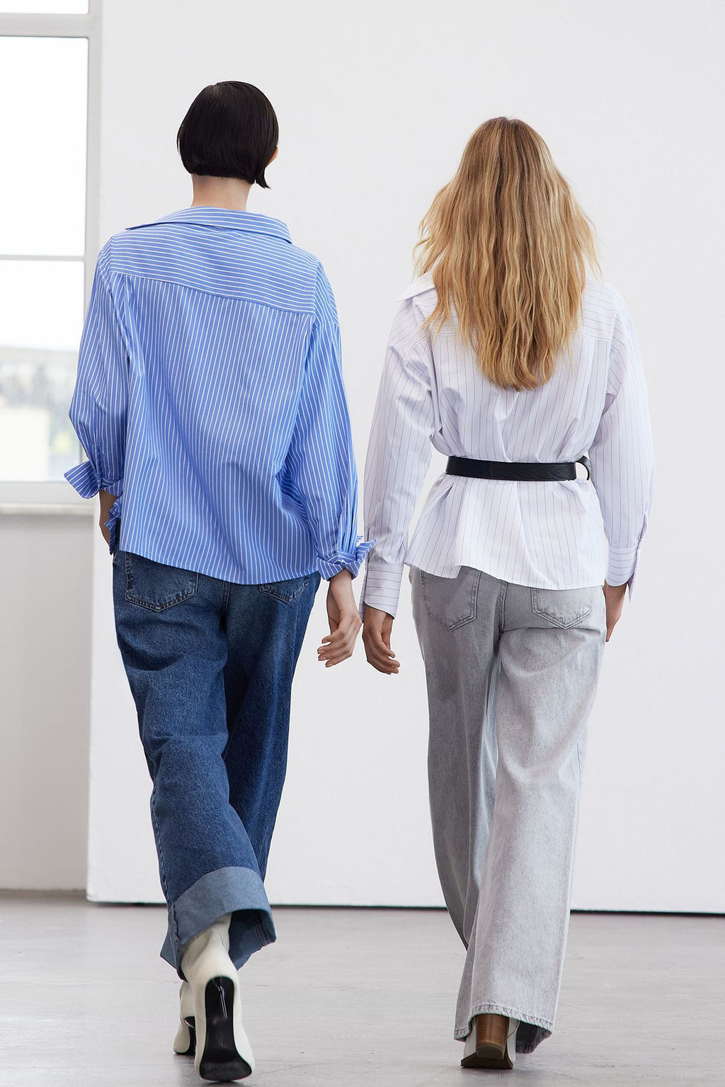 Limited Edition Pembe Yaka Detayl? Cizgili Dokuma Gomlek TWOAW25GO00065