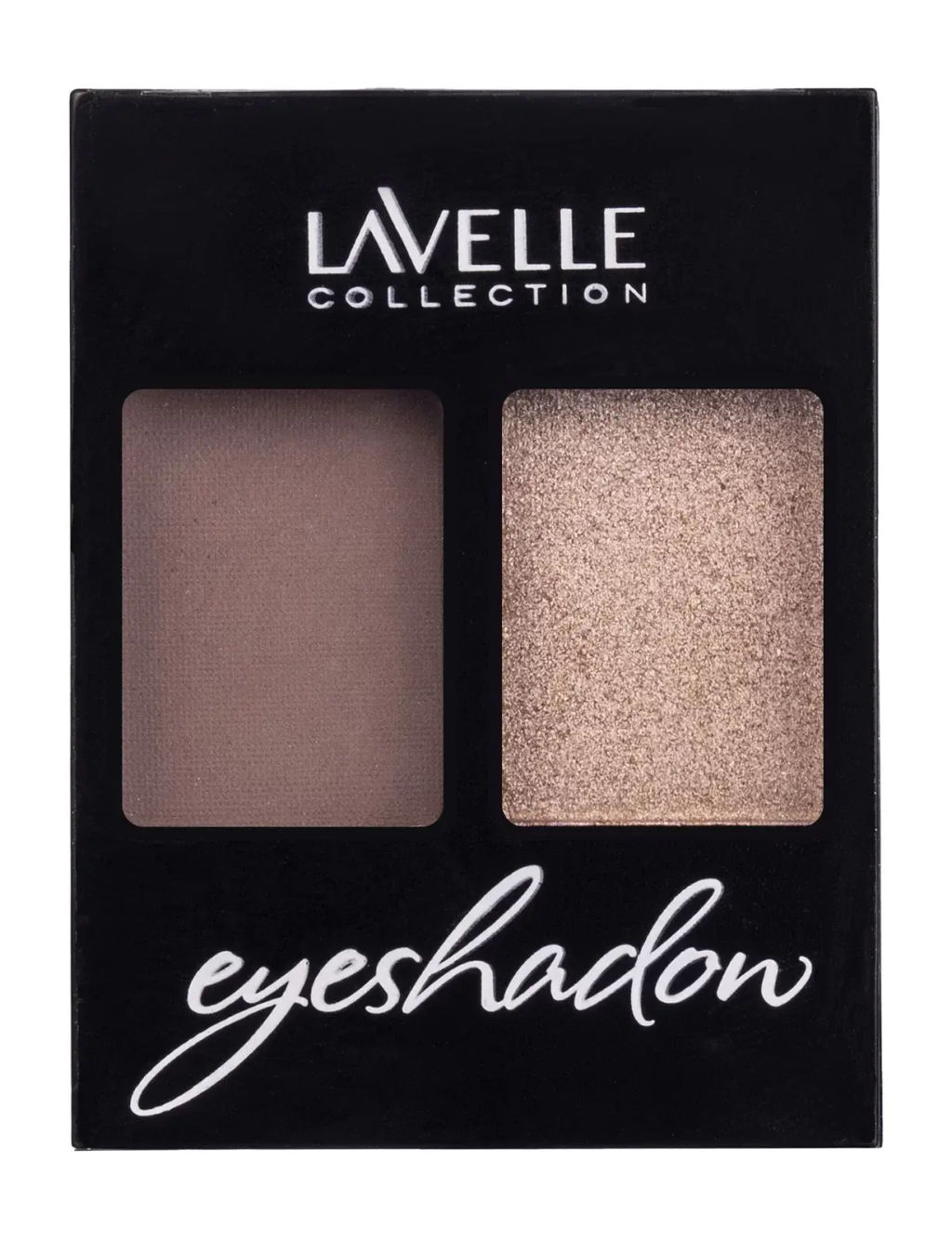 LavelleCollection Тени для век ES32 двухцветные тон 02 коричневый/бежевый металлик