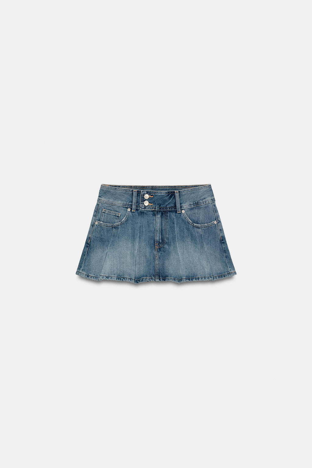 FALDA DENIM TRF TABLAS / Azul claro - Zara фото 4