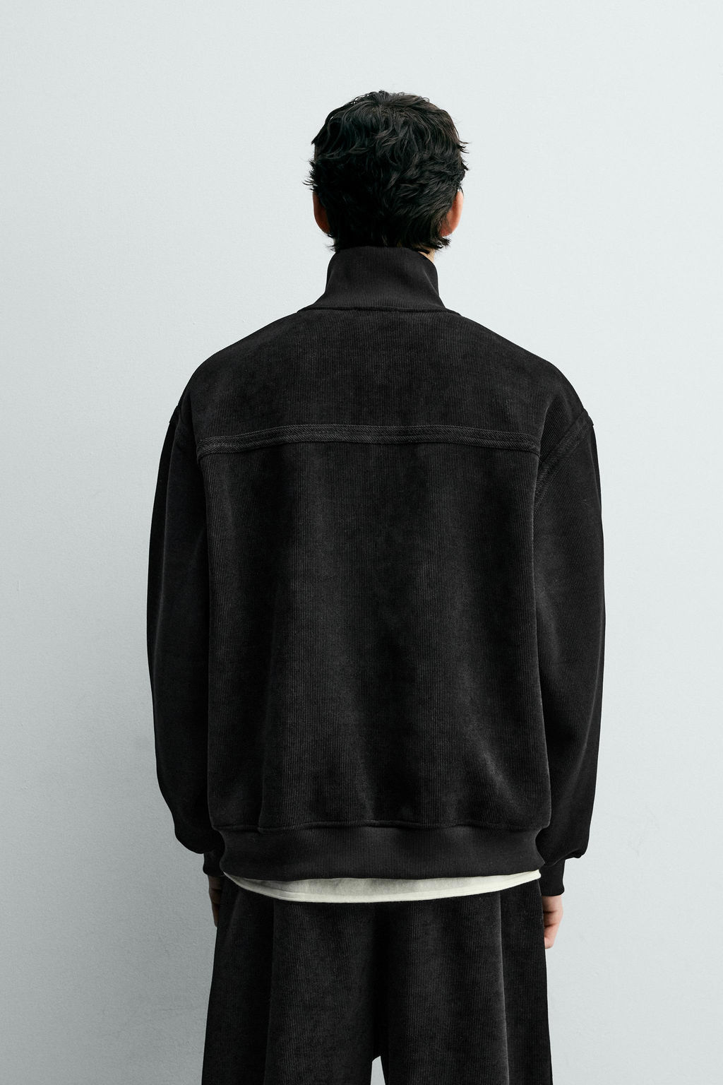 CORDUROY QUARTER-ZIP SWEATSHIRT - Zara фото 3