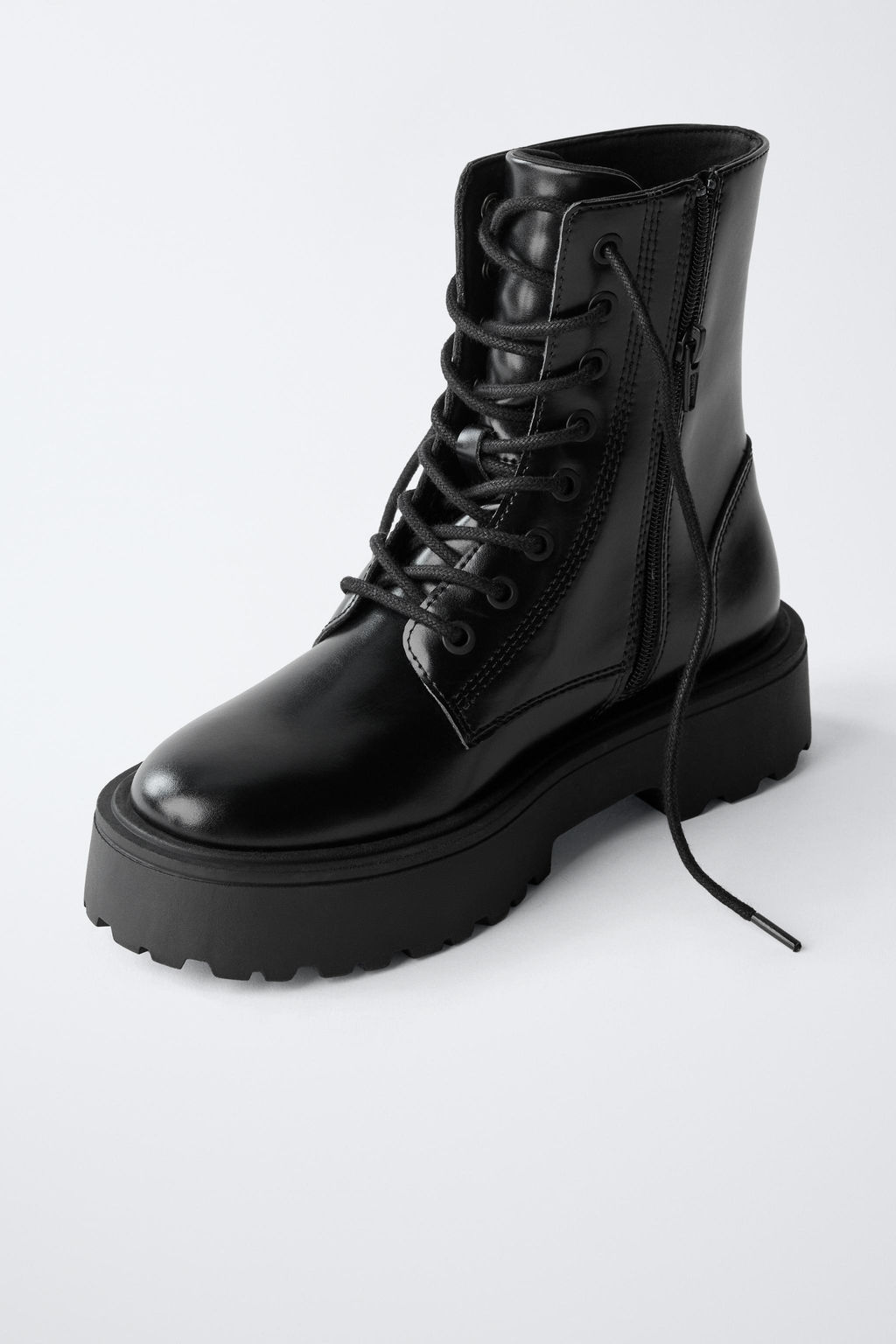 LACE-UP ANKLE BOOTS - Zara фото 3