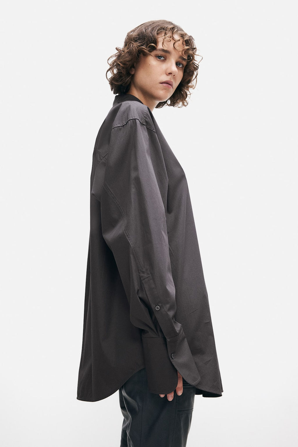 Camisa oversize de popelina - H&m фото 4