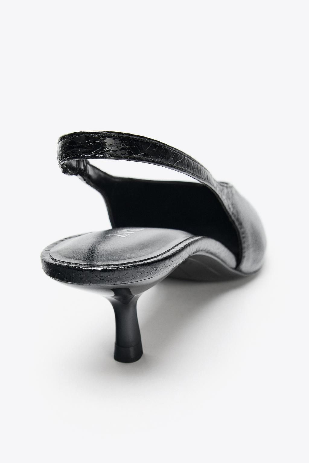 SLINGBACK HIGH-HEEL SHOES - Zara фото 7